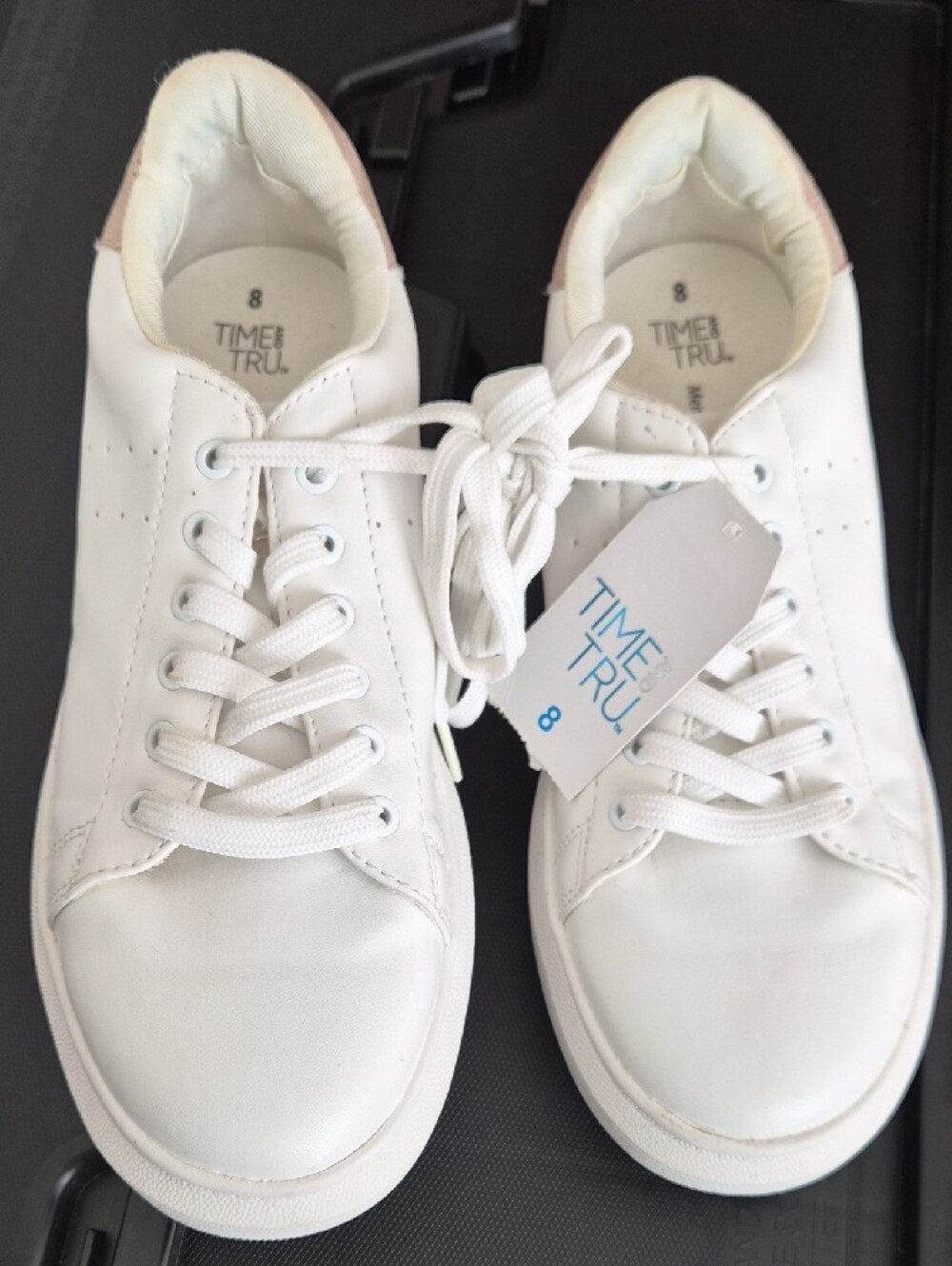 Time and Tru White Women Lace-Up Sneakers